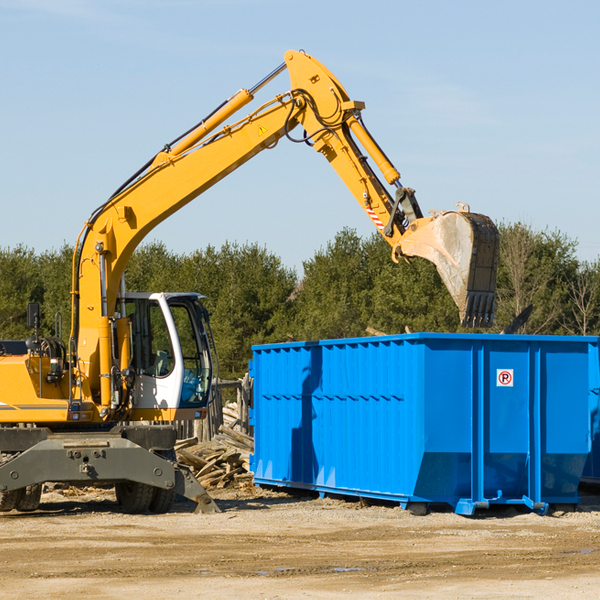 are there any restrictions on where a residential dumpster can be placed in Palo Alto County